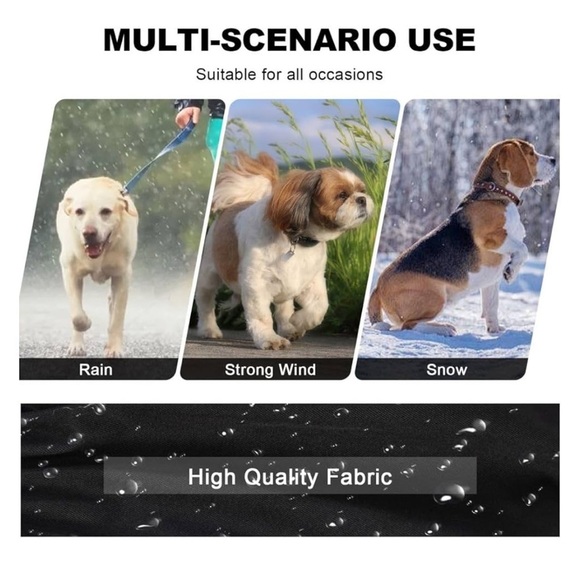 NWT PINA Waterproof Dog Jacket, Lightweight w/ Leash Hole w/ Reflective Strap L - Picture 4 of 6